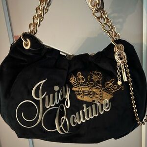 Juicy Couture Black and Gold Women's Bag - four poster bag